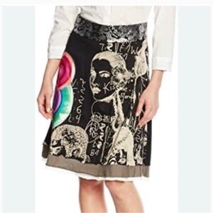 Desigual Brasilia Knitted Knee Length Skirt Size Large